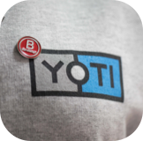 yoti logo with b corps badge