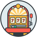 Gaming and gambling illustration Slot machine