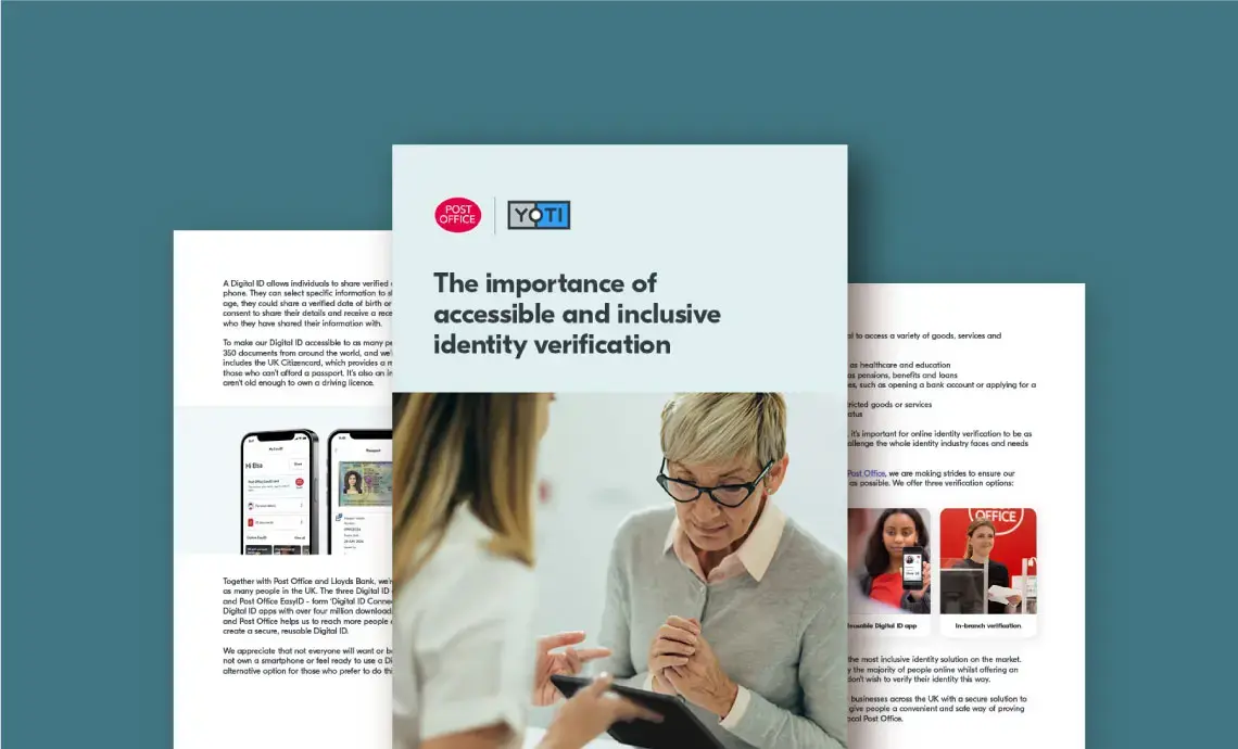 Preview of the PDF document entitled "The importance of accessible and inclusive Identity verification"
