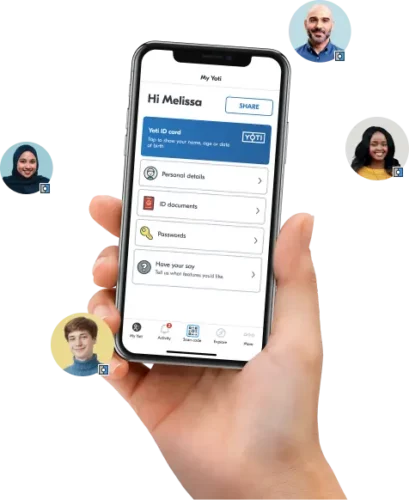 The Yoti ID home screen on a smartphone