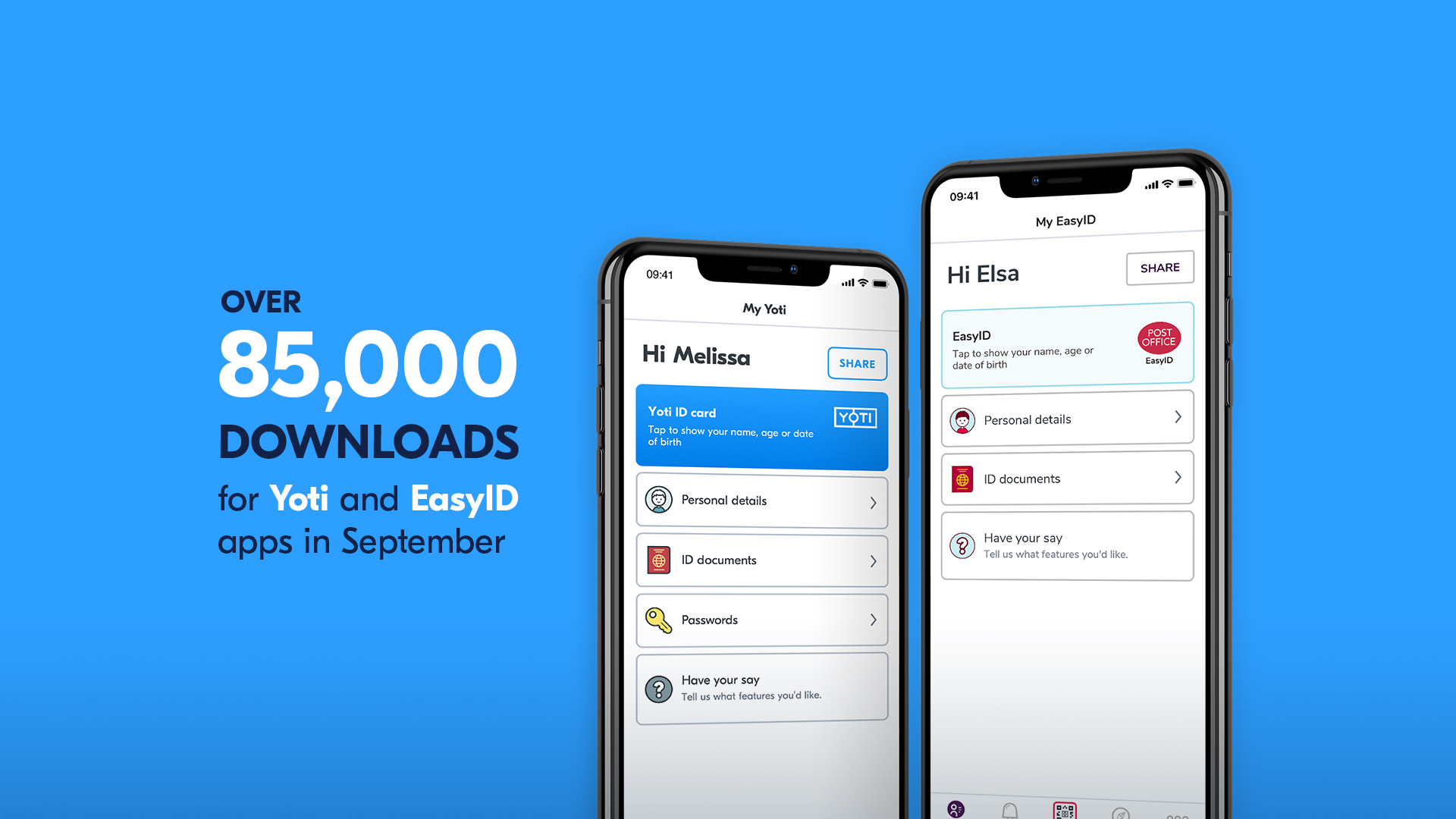 Over 85,000 downloads for Yoti and EasyID apps in September