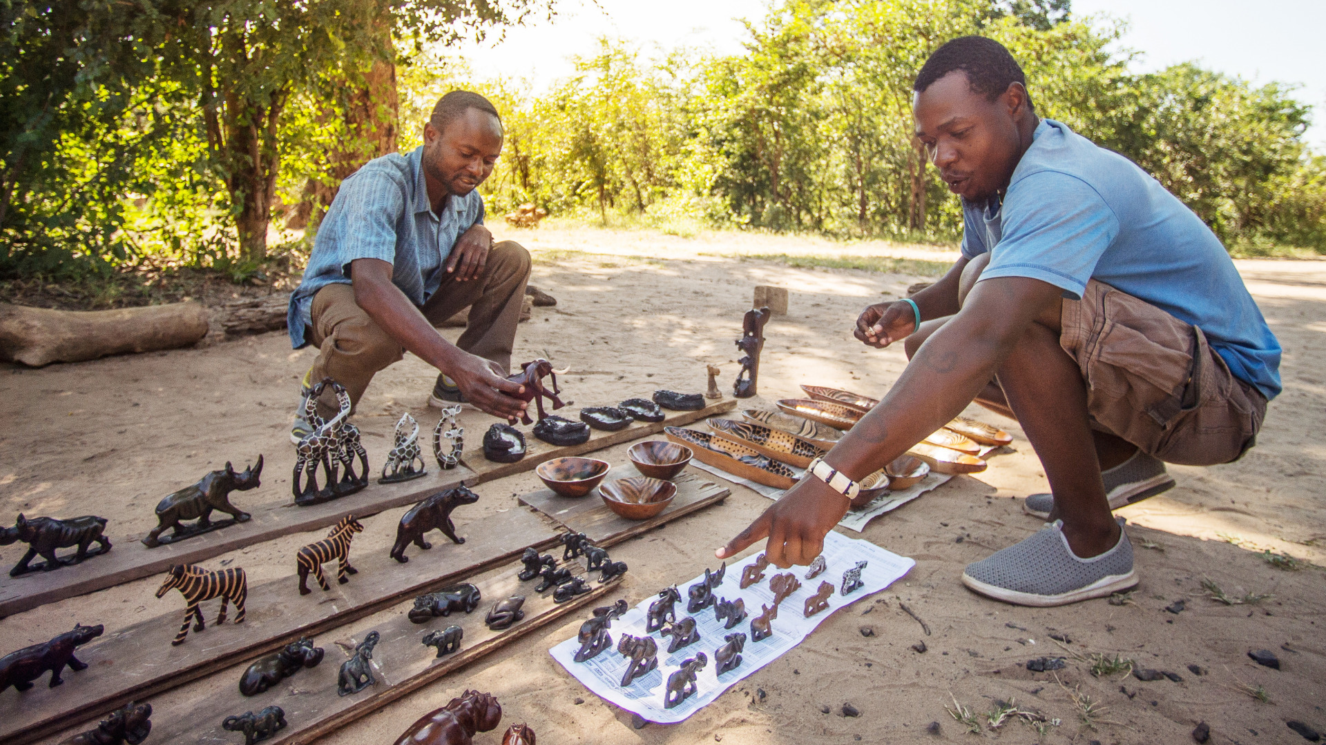 Curio traders in Malawi