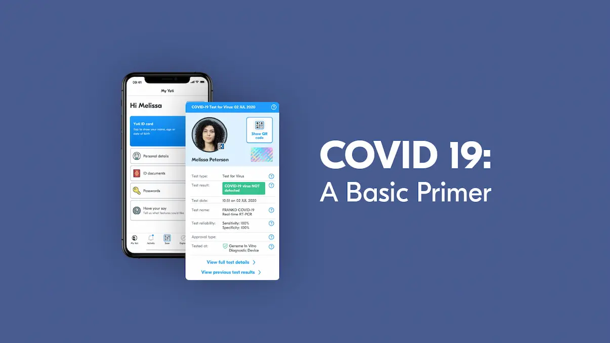 covid test result digital id screen