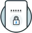 Passcode on phone icon