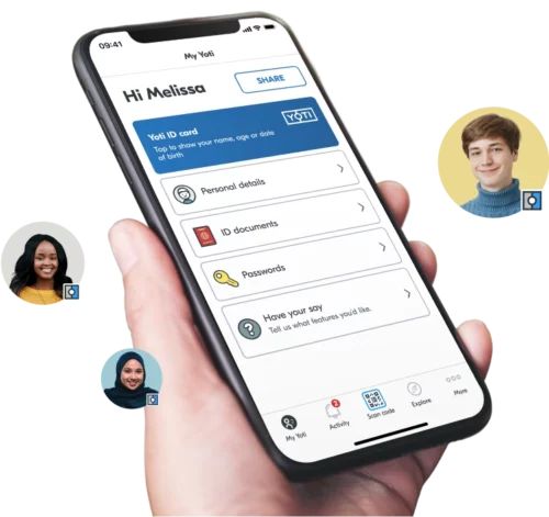 Yoti digital ID app home screen on smartphone
