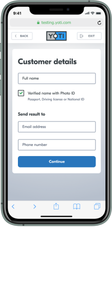 iPhone with online form