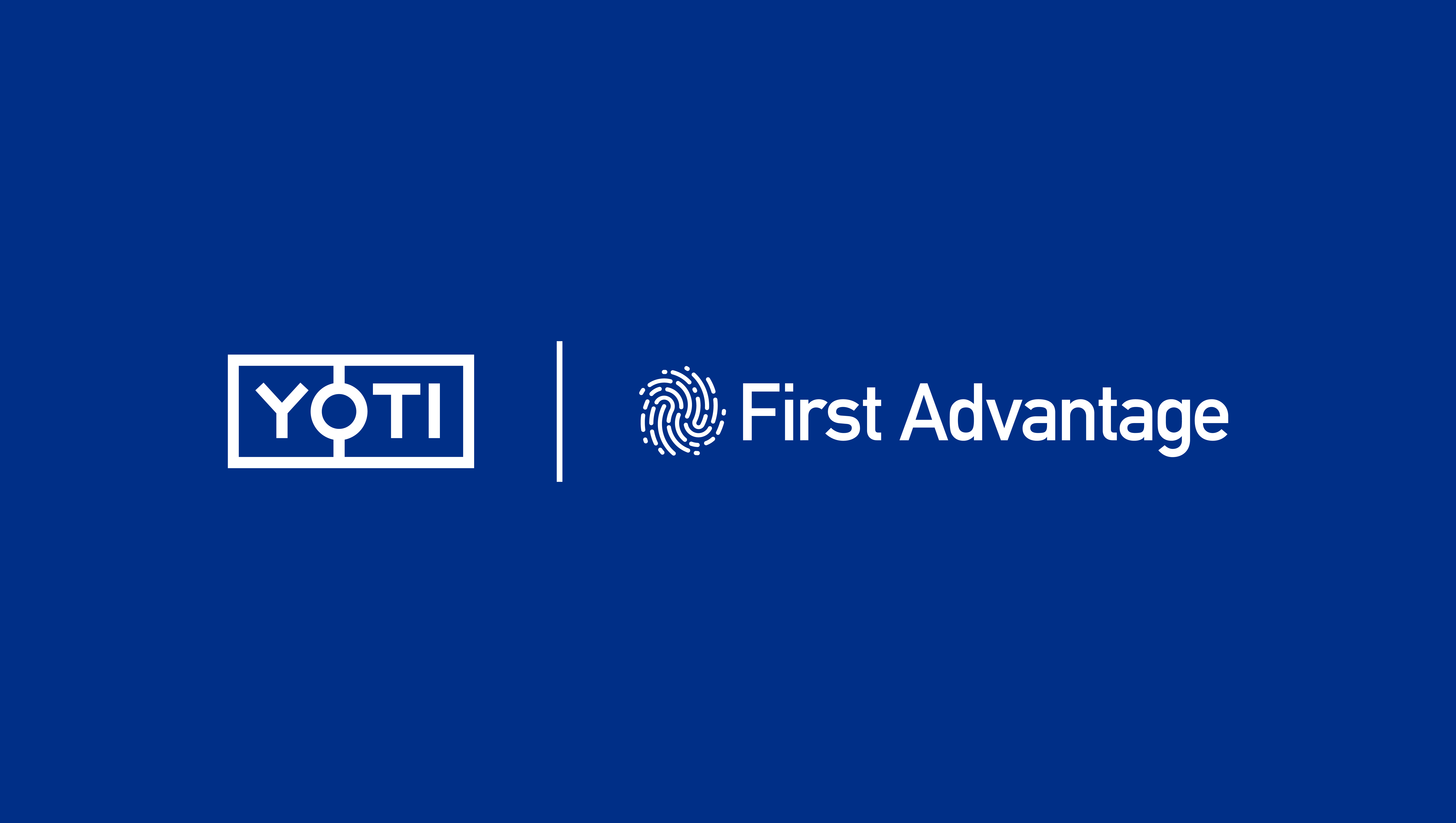Yoti and FirstAdvantage logos presented together