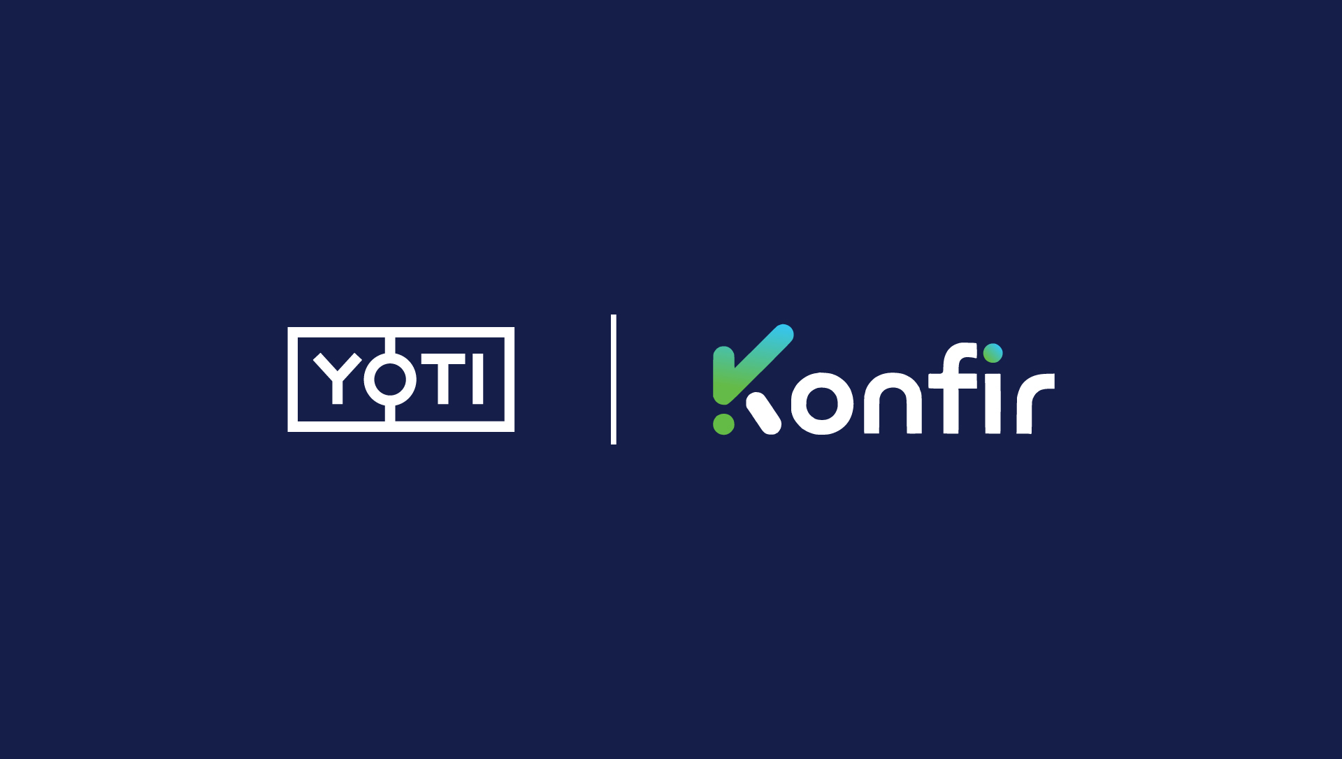 Yoti and Konfir logos presented together