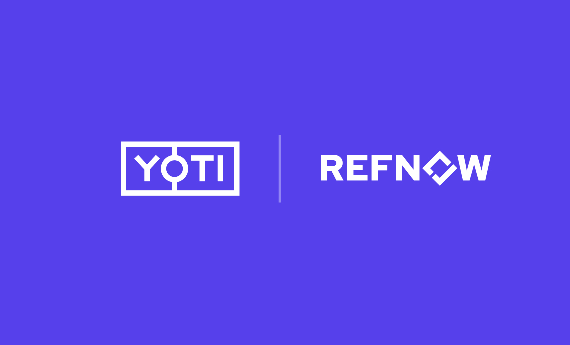 Yoti and refnow logos presented together