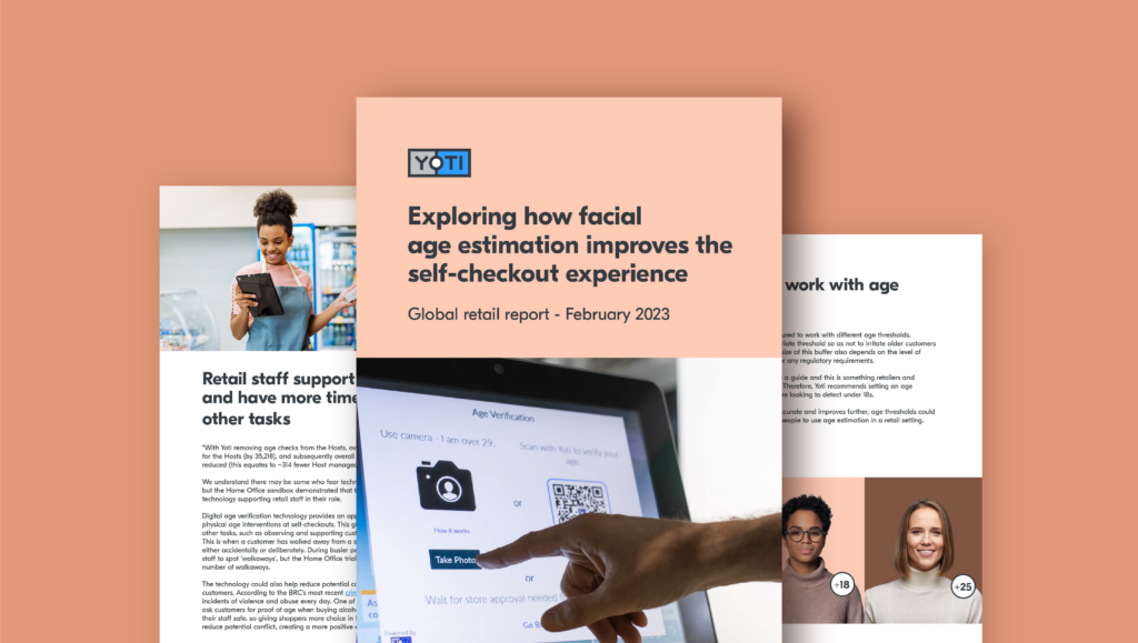 Preview of the global retail report entitled "Exploring how facial age estimation improves the self checkout experience"