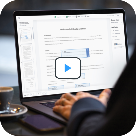 eSigning a document video