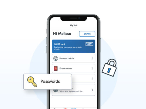Screen showing the location of Yoti Password Manager in the Yoti ID app